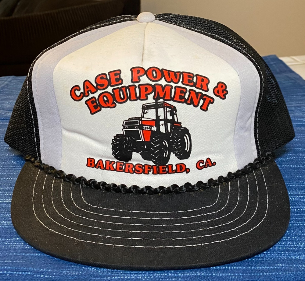 Vintage Case Power & Equipment Bakersfield CA Snapback Hat Tractor Cap Mesh 66B